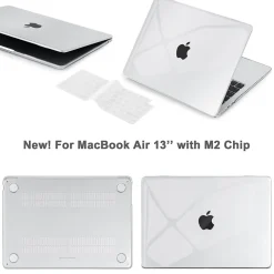 Techprotectus Hard-Shell Laptop Sleeve with Keyboard Cover, Crystal Clear, (TP-CYC-K-MA13M2)