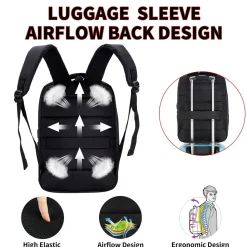 Techprotectus Laptop Backpack, Black, Nylon (TP-BK-BP15)