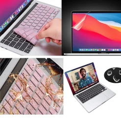 Techprotectus Laptop Case with Keyboard Cover and Screen Protector, Pink, Plastic (TP-RQ-K-MP16M1X)