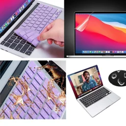 Techprotectus Laptop Case with Keyboard Cover and Screen Protector, Light Purple, Plastic (TP-LP-K-MA13M1)