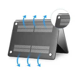 Techprotectus Laptop Case with Keyboard Cover and Screen Protector, Black, Plastic (TP-BK-K-MP13M1)