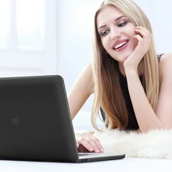 Techprotectus Laptop Case with Keyboard Cover and Screen Protector, Black, Plastic (TP-BK-K-MP13M1)