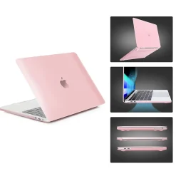 Techprotectus Laptop Case with Keyboard Cover and Screen Protector, Rose Quartz, Plastic (TP-RQ-K-MP13M1)