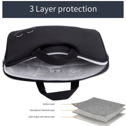 Techprotectus Neoprene Laptop Sleeve for 11.6 & 12" Laptops, Black (TP-BK-NS11)