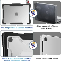 Techprotectus Rugged Laptop Sleeve with Keyboard Cover for Apple 13.6 Macbook Air 2022 M2, Clear (TP-RCL-MA13M2)