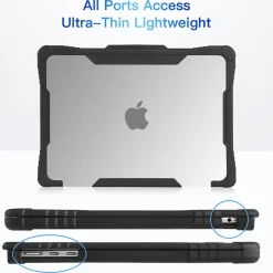 Techprotectus Rugged Laptop Sleeve with Keyboard Cover for Apple 13.6 Macbook Air 2022 M2, Clear (TP-RCL-MA13M2)