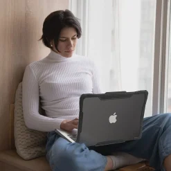 Techprotectus Rugged Laptop Sleeve with Keyboard Cover for Apple 13.6 Macbook Air 2022 M2, Black (TP-RBK-MA13M2)