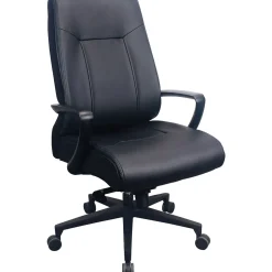 Tempur-Pedic Ergonomic Leather Swivel Executive Chair, Black (TP2500-BLKL)