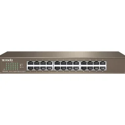 Tenda TEG1024D 24-Port Gigabit Ethernet Unmanaged Switch, Up to 2000 Mbps, Brown (TEG1024D)
