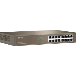 Tenda TEG1016D 16-Port Gigabit Ethernet Unmanaged Switch, Up to 2000 Mbps, Brown (TEG1016D)