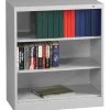Tennsco 18" Welded Bookcase, Light Grey, 3-Shelf, 42"H
