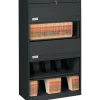 Tennsco Closed Fixed Shelf Lateral File, Black, 5-Shelf, 63 1/2"H