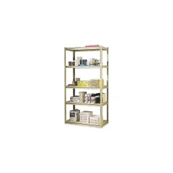 Tennsco Commercial Shelving Unit, Supports 1,000 lbs. per Shelf, Sand, 72"H x 36"W x 18 1/2"D