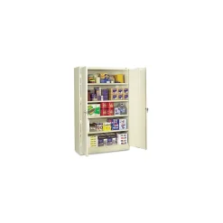 Tennsco 78"H Assembled Jumbo Steel Storage Cabinet with 4-Shelves, Putty (TNN-J1878SUPY)
