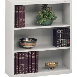 Tennsco 40"H 3-Shelf Welded Bookcase, Light Grey (TNN-B42LGY)
