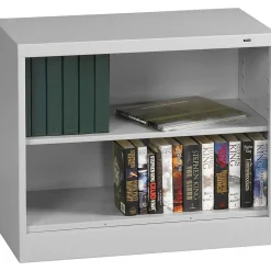 Tennsco 30"H 2-Shelf Welded Bookcase, Light Grey (TNN-BC1830LGY)