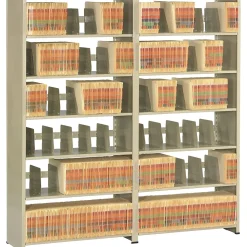 Tennsco Imperial Open Adder Shelving Unit, Supports 400 lb., Sand, 76"H x 36"W x 15"D