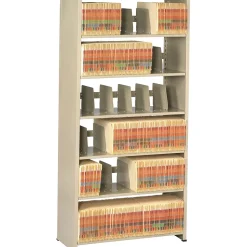 Tennsco Imperial Open Starter Shelving Unit, Supports 400 lb., Sand, 76"H x 36"W x 15"D