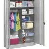 Tennsco® Jumbo Combination Steel Storage Cabinet, Light Gray, 78H x 48W x 24"D