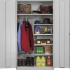 Tennsco Standard Combination Cabinet with Double Hinge Doors, 6-Shelf, 1 Closet, Light Grey, 72"H x 36"W x 24"D