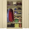 Tennsco Standard Combination Cabinet with Double Hinge Doors, 6-Shelf, 1 Closet, Putty, 72"H x 36"W x 24"D