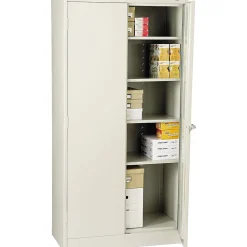 Tennsco® Standard Steel Storage Cabinet, Non-Assembled, 72Hx36Wx18D", Light Gray