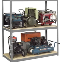 Tennsco Z-Line Long Span Shelving Unit, Supports 6,000 lb., Medium Grey, 84"H x 60"W x 48"D