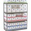 Tennsco Z-Line Record Archive Shelving Unit, Supports 8,000 lb., Medium Grey, 84"H x 69"W x 30"D