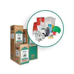 TerraCycle Cardboard Break Room Separation Recycling Box, 21 Gallon, White and Green (239)