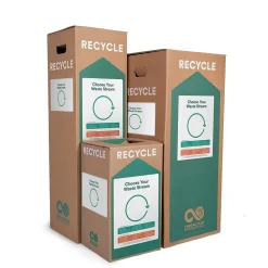 TerraCycle Cardboard Shipping Materials Recycling Box, 22 Gallon, White and Green (791)