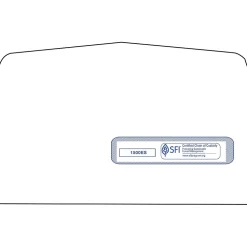 TFP Self Seal Security Tinted Window Envelope 4 1/2" x 9 1/2", White, 500/Box (1500ES)
