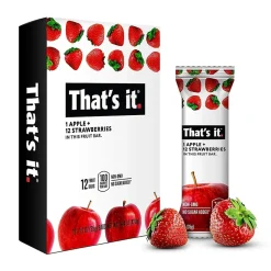 THAT'S IT Gluten Free Apple & Strawberry Nutrition Bar, 1.2 oz., 12 Bars/Box (307-00238)