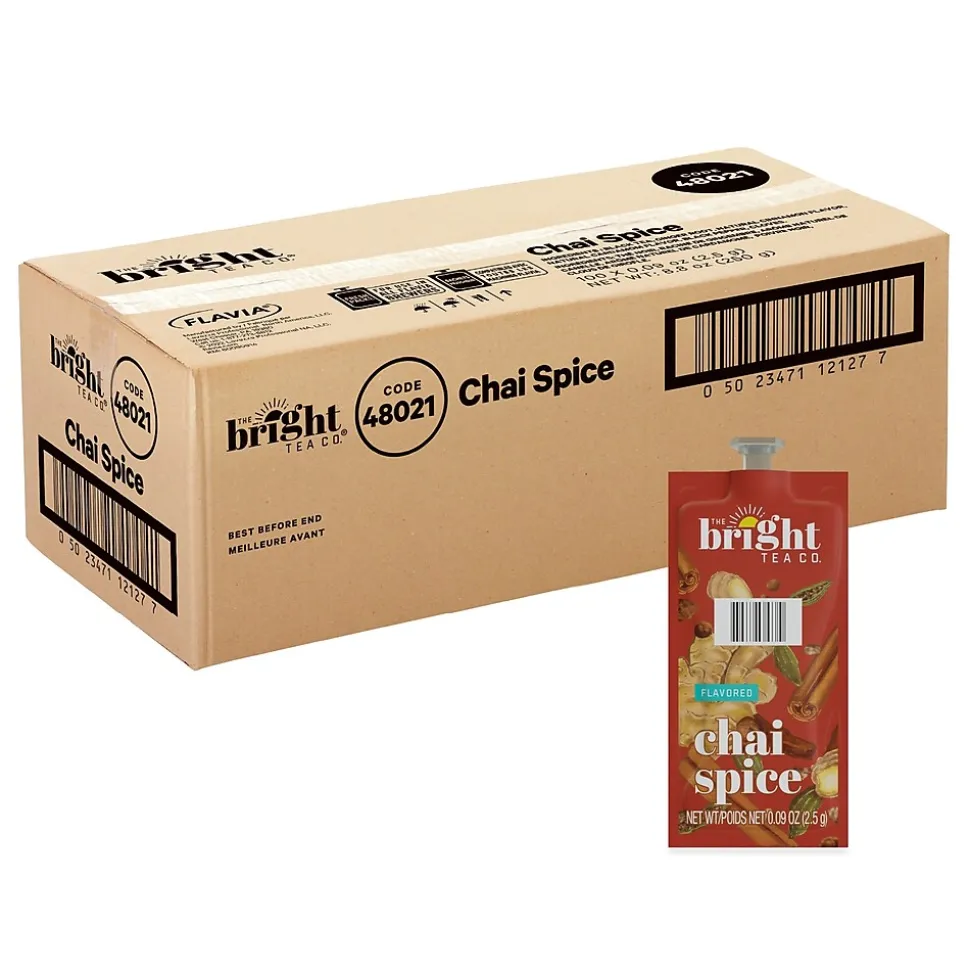 The Bright Tea Co. Chai Spice Tea, Flavia Freshpack, 100/Carton (MDRB501)