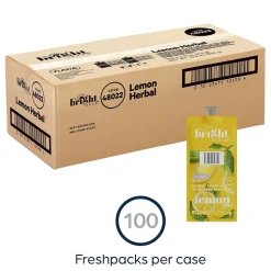 THE BRIGHT TEA CO. Lemon Herbal Tea FLAVIA Freshpacks, 100/Carton (B502)