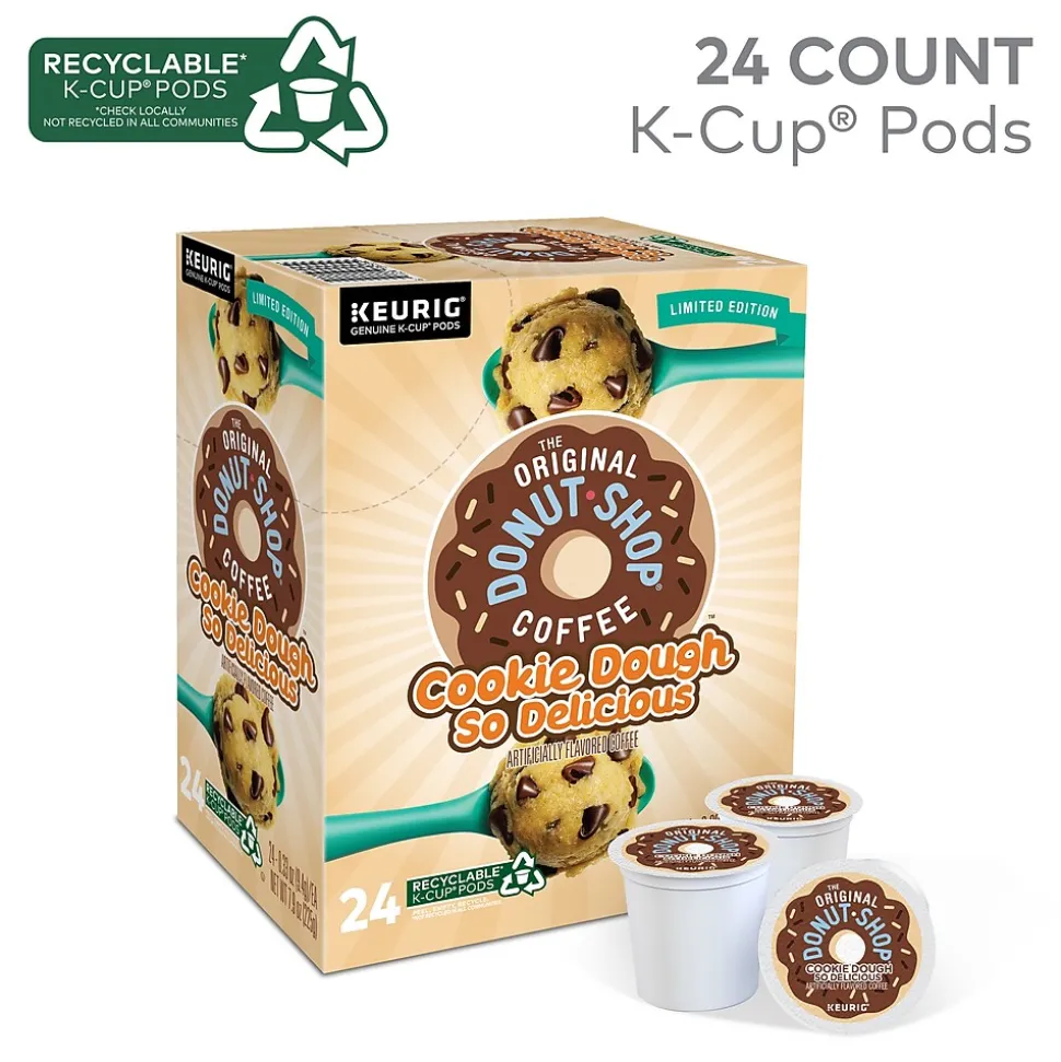 The Original Donut Shop Cookie Dough So Delicious Coffee Keurig® K-Cup® Pods, Light Roast, 24/Box (5000666665)