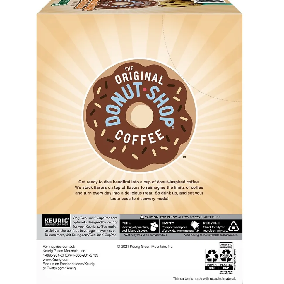 The Original Donut Shop Cookie Dough So Delicious Coffee Keurig® K-Cup® Pods, Light Roast, 24/Box (5000666665)