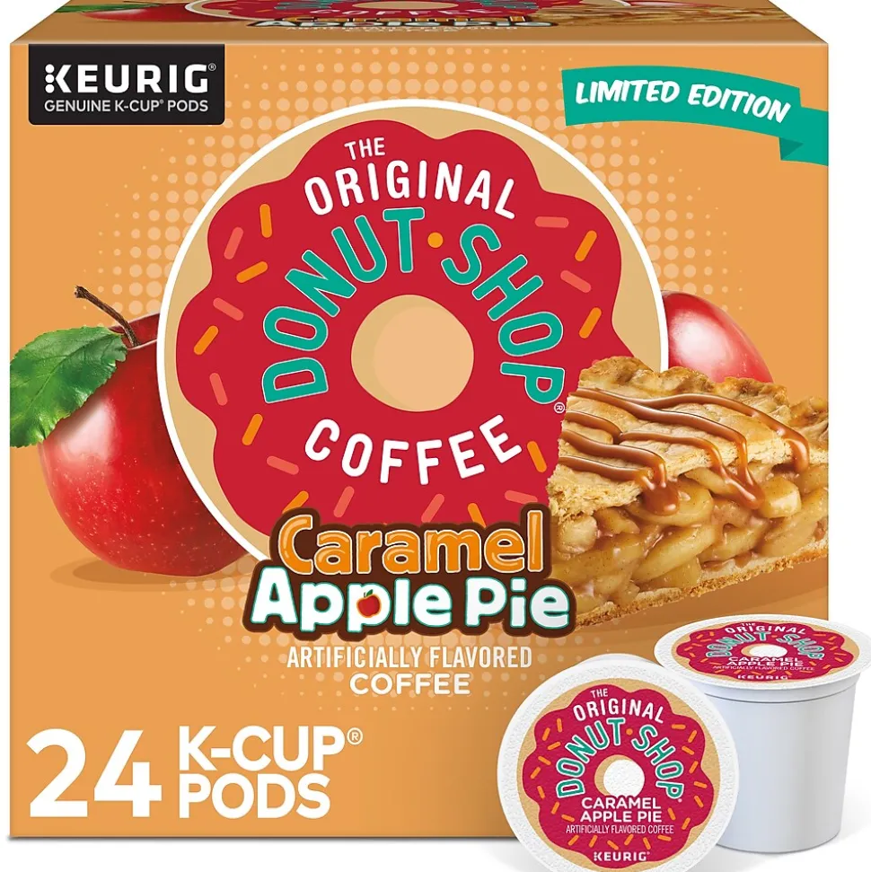 The Original Donut Shop Caramel Apple Pie Coffee, Keurig K-Cup Pod, Light Roast, 24/Carton (5000355500)