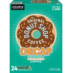 The Original Donut Shop Decaf Coffee, Keurig K-Cup Pod, Medium Roast, 96/Carton (60224-01CT)