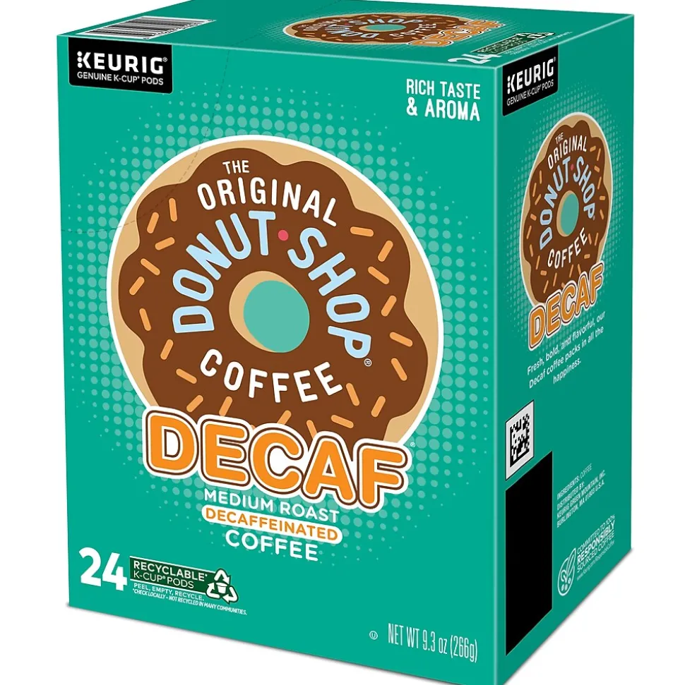 The Original Donut Shop Decaf Coffee, Keurig K-Cup Pod, Medium Roast, 96/Carton (60224-01CT)
