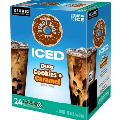 The Original Donut Shop Iced Duos Cookies + Caramel Iced Coffee Keurig® K-Cup® Pods, Medium Roast, 24/Box (5000373021)