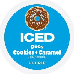 The Original Donut Shop Iced Duos Cookies + Caramel Iced Coffee Keurig® K-Cup® Pods, Medium Roast, 96/Carton (5000373021CT)