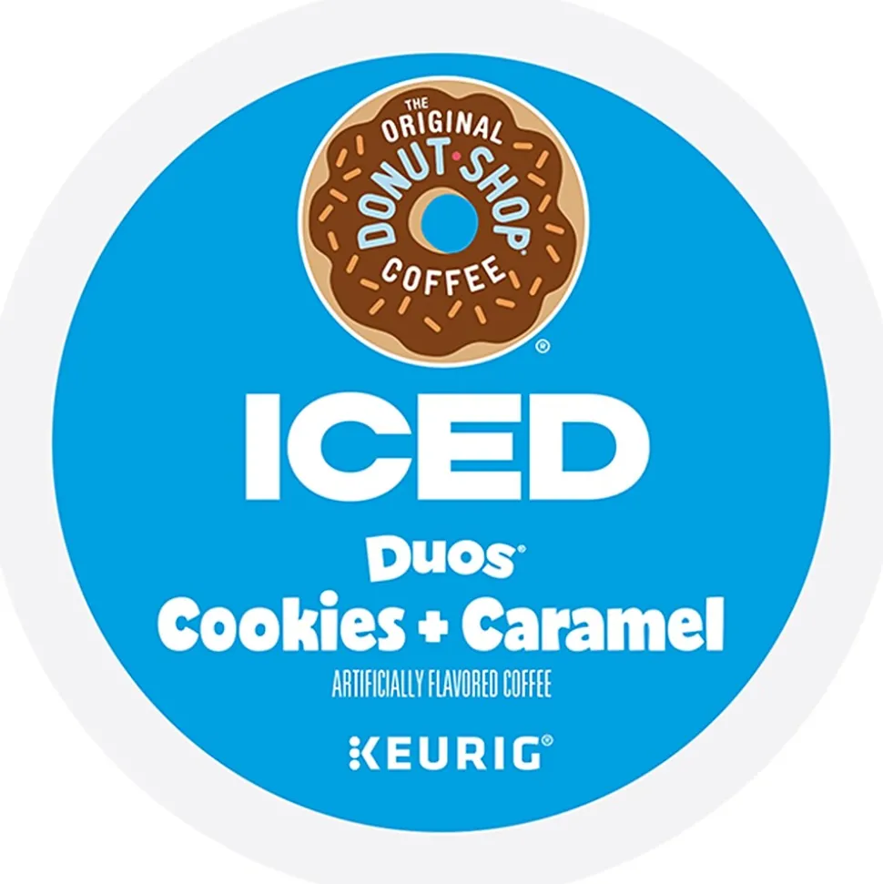 The Original Donut Shop Iced Duos Cookies + Caramel Iced Coffee Keurig® K-Cup® Pods, Medium Roast, 96/Carton (5000373021CT)