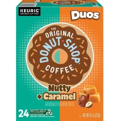 The Original Donut Shop Nutty + Caramel Coffee, Medium Roast, 0.34 oz. Keurig® K-Cup® Pods, 24/Box (374764)