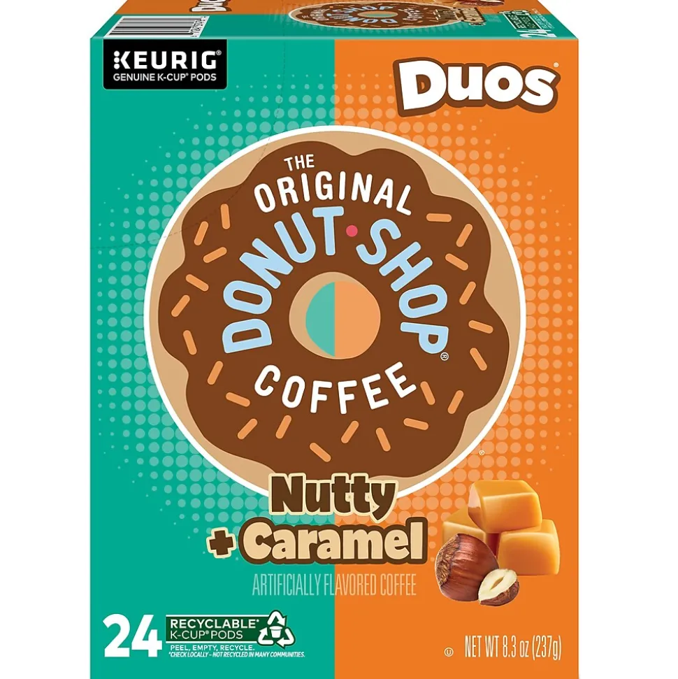 The Original Donut Shop Nutty + Caramel Coffee, Medium Roast, 0.34 oz. Keurig® K-Cup® Pods, 24/Box (374764)