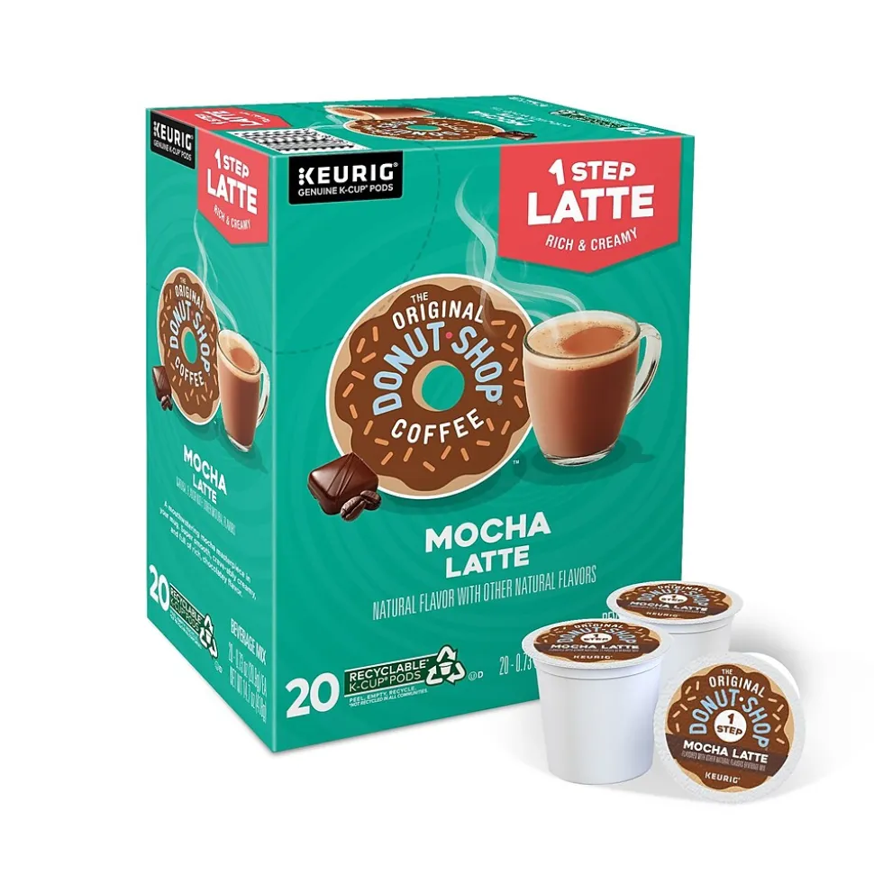The Original Donut Shop One Step Mocha Latte Coffee Keurig® K-Cup® Pods, Light Roast, 20/Box (381793)