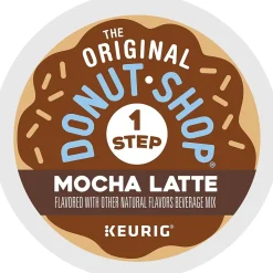 The Original Donut Shop One Step Mocha Latte Coffee Keurig® K-Cup® Pods, Light Roast, 20/Box (381793)