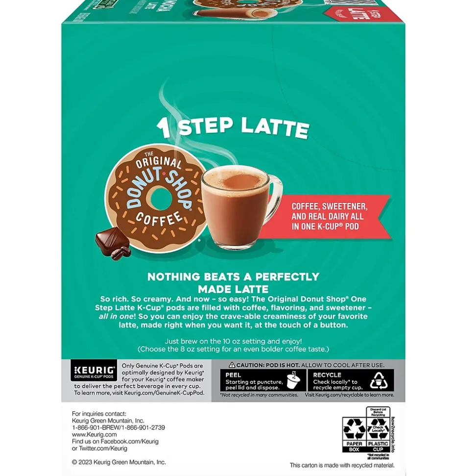 The Original Donut Shop One Step Mocha Latte Coffee Keurig® K-Cup® Pods, Light Roast, 20/Box (381793)