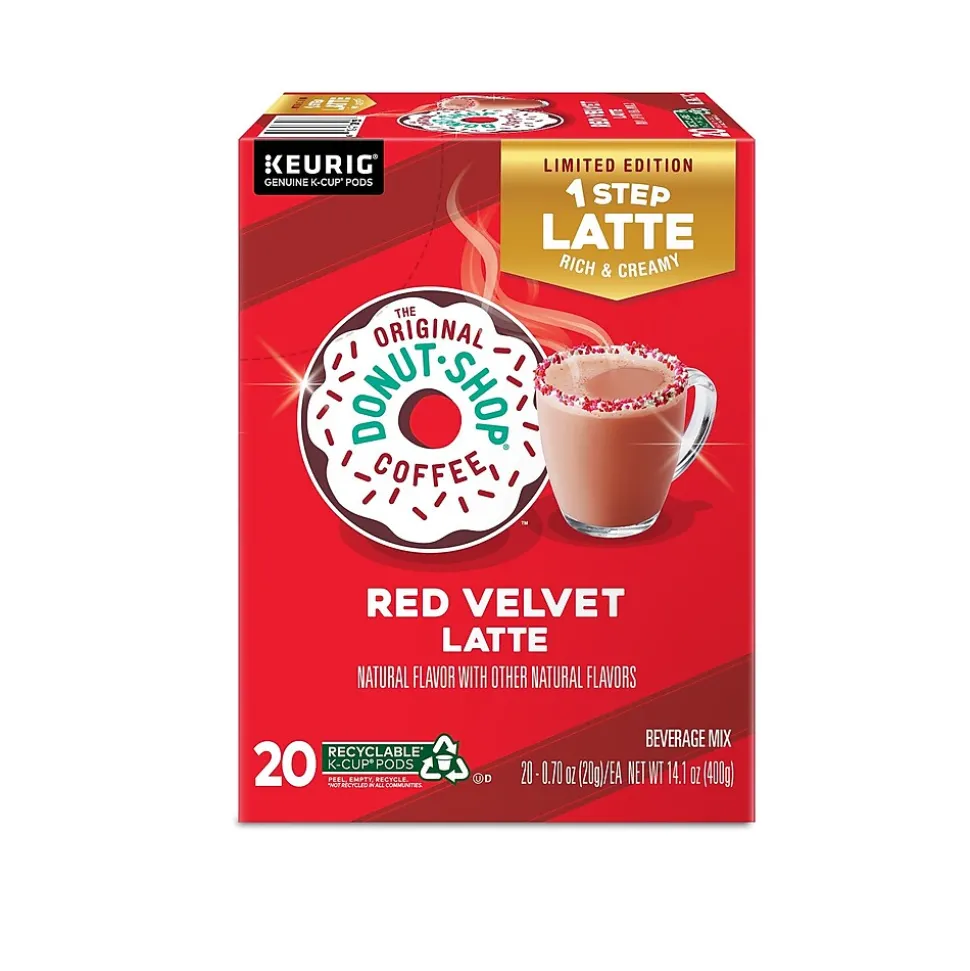 The Original Donut Shop One-Step Red Velvet Latte Coffee, Keurig® K-Cup® Pod, Dark Roast, 20/Box (5000362053)