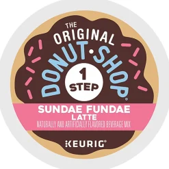 The Original Donut Shop One-Step Sundae Fundae Latte Coffee Keurig® K-Cup® Pods, Dark Roast, 20/Box (5000366594)