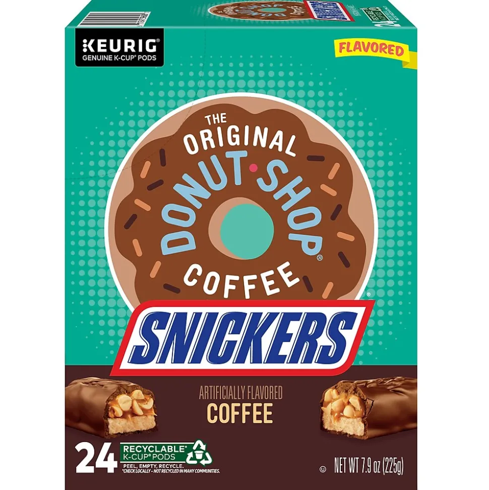 The Original Donut Shop Snickers Coffee, Light Roast, 0.33 oz. Keurig® K-Cup® Pods, 24/Box (5000367239)